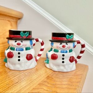 Set of 2 Christmas Frosty the Snowman Coffee Mugs